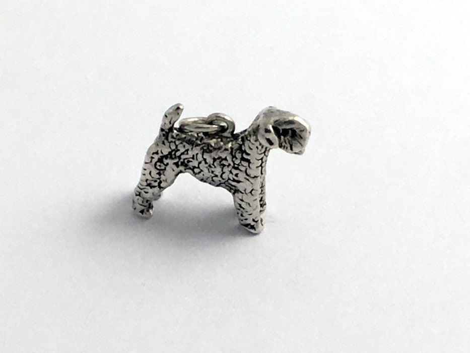 Sterling Silver 3-D Giant Schnauzer dog charm or pendant- Schnauzers,canine,dogs