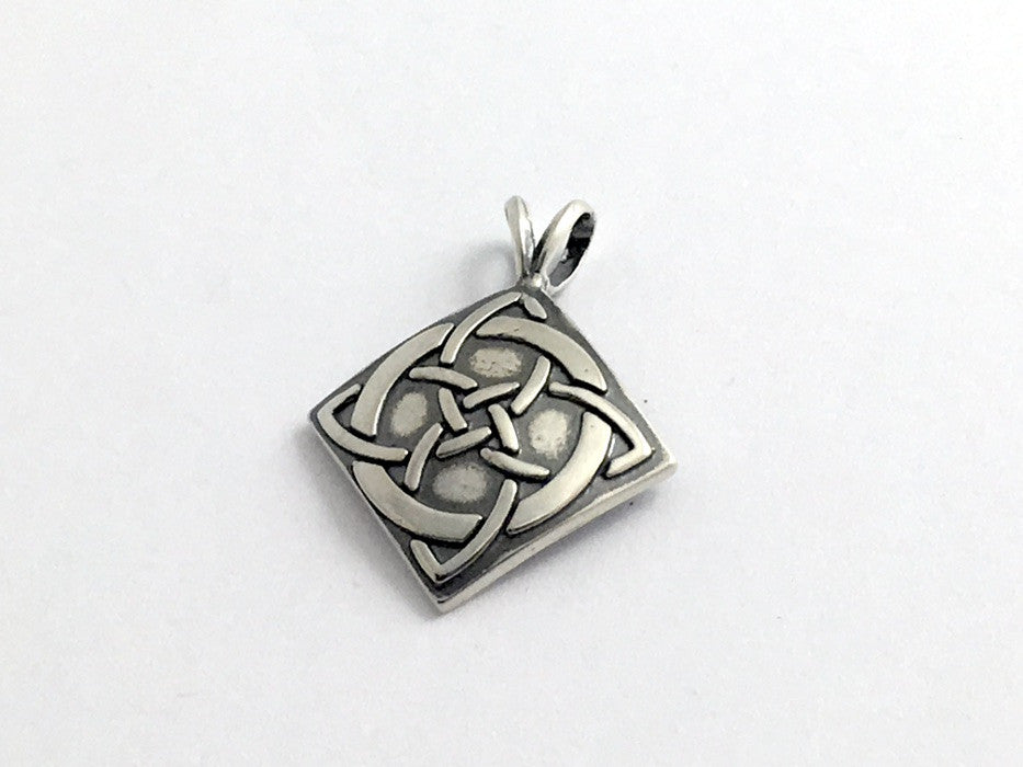 Sterling Silver Celtic Knot Cross with Circle pendant ,  1 inch long