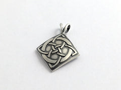 Sterling Silver Celtic Knot Cross with Circle pendant ,  1 inch long