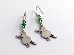 Sterling silver Archery dangle Earrings-Bow and Quiver, bows, arrow, archer,
