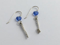 Sterling Silver Knife & Fork dangle earrings-utensils-waitress, utensil, foodie