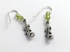 Sterling silver medium alligator or crocodile dangle earrings- gators, crocs