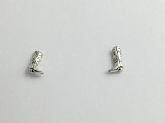 Sterling Silver and Surgical Steel small cowboy boot stud earring- western-boots