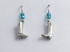 Sterling Silver English Riding Boot dangle earrings-Horse, equestrian, boots,