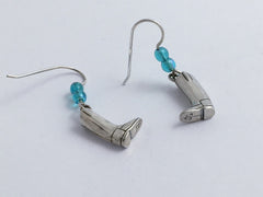 Sterling Silver English Riding Boot dangle earrings-Horse, equestrian, boots,