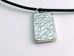 Pewter with hand painted Christmas Tree pendant on 18 inch cord-trees, holidays