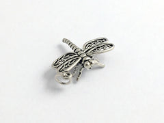Sterling Silver large 3-D Dragonfly charm or pendant- dragonflies, insect,